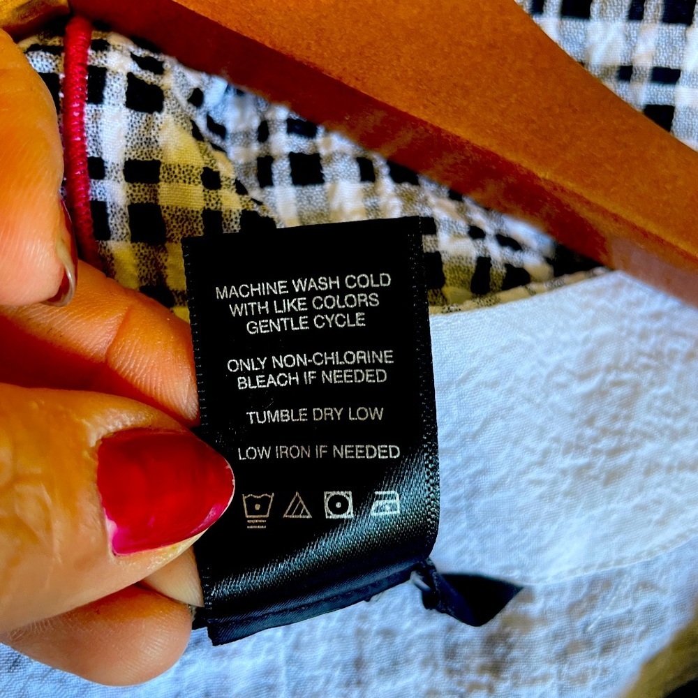 Ali Miles Moonlight Mixed Pattern Checked Top - image 5